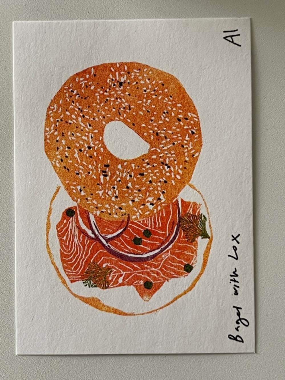 ANASTASIA INCIARDI - BAGEL with LOX Mini Print